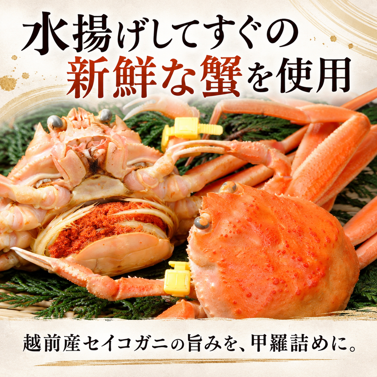 【福井】福丸フーズ　セイコガニ甲羅詰め　2個セット（越前町産）