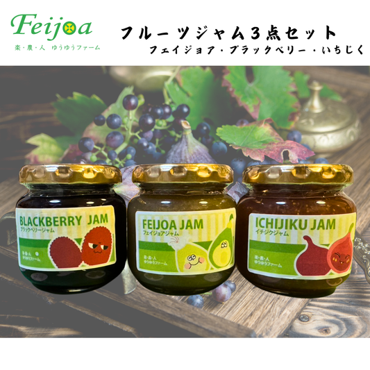 【福島】ゆうゆうファーム　フルーツジャム３点セット